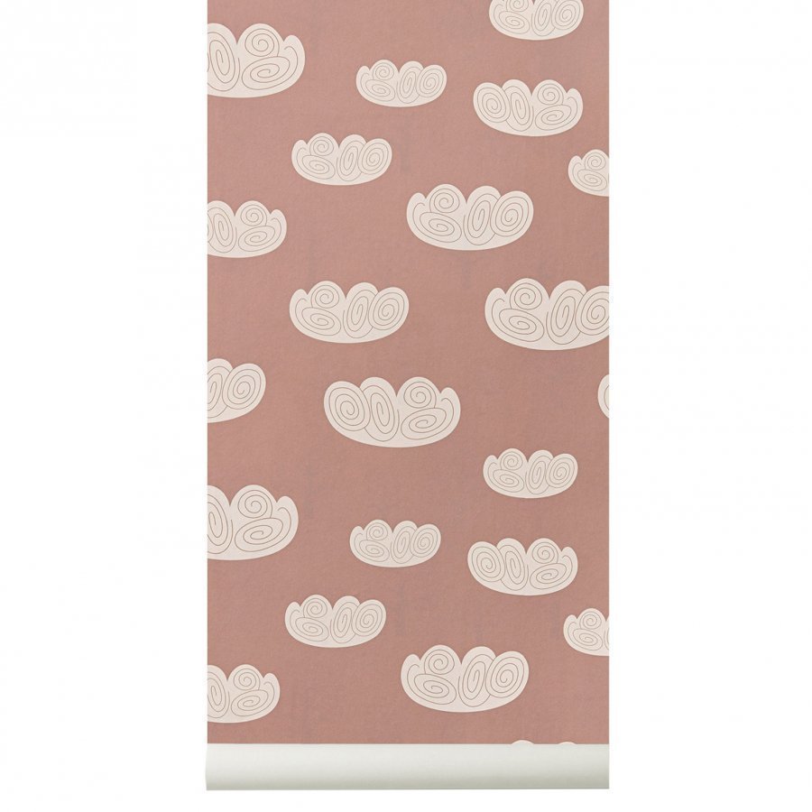 Ferm Living Cloud Wallpaper Rose Tapetti