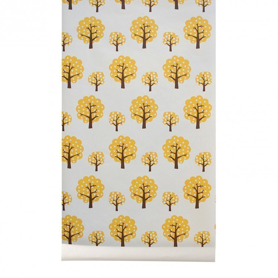 Ferm Living Dotty Wallpaper Yellow Tapetti