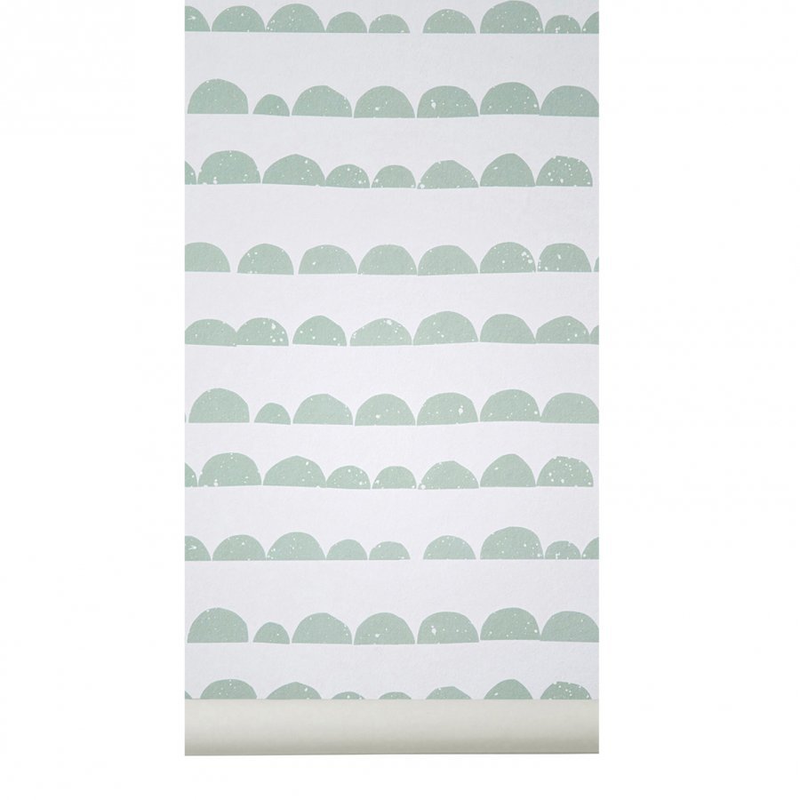 Ferm Living Half Moon Wallpaper Mint Tapetti