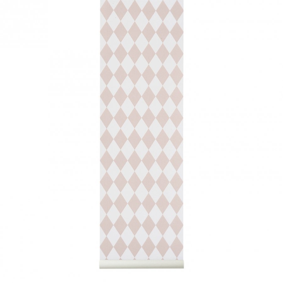 Ferm Living Harlequin Wallpaper Grey Tapetti