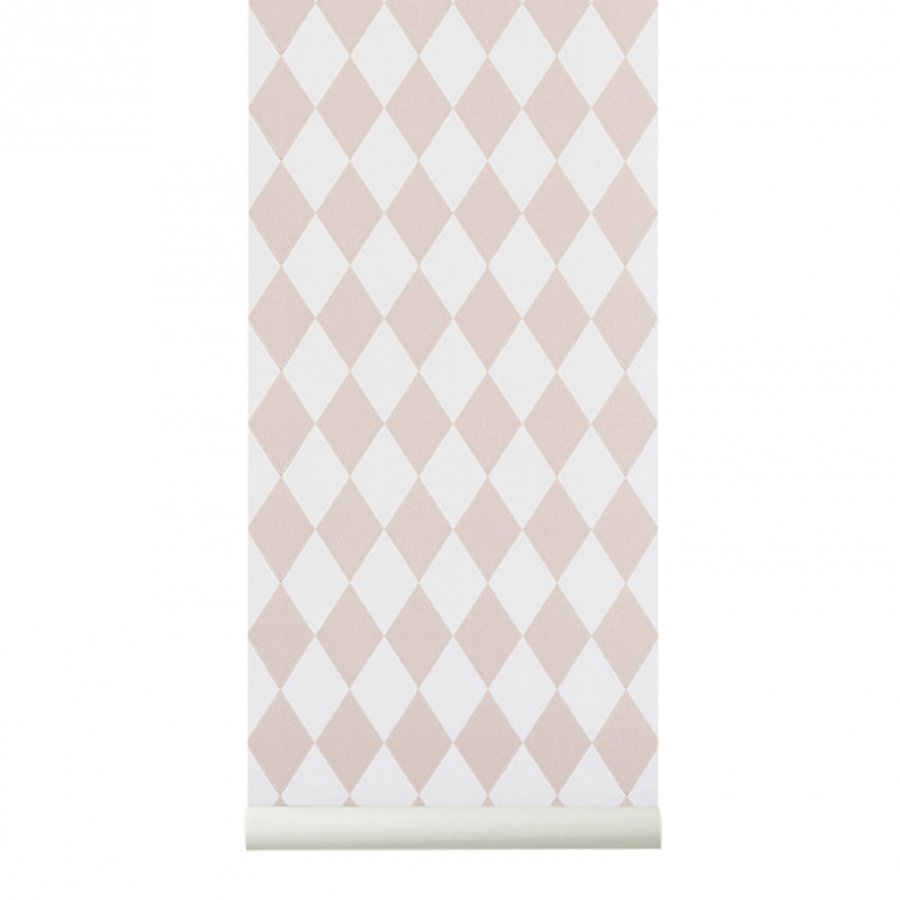 Ferm Living Harlequin Wallpaper Rose Tapetti