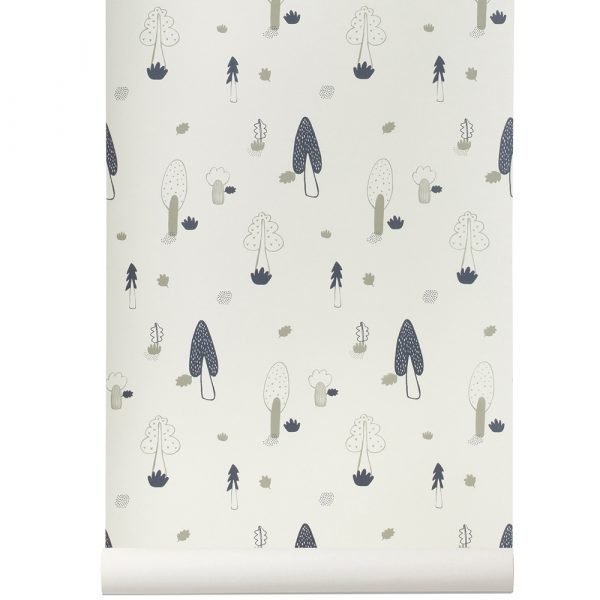 Ferm Living Kids Forest Tapetti Sininen