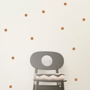 Ferm Living Kids Mini Dots Wallsticker Seinätarra Kupari