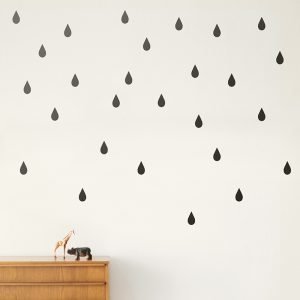 Ferm Living Kids Mini Drops Wallsticker Seinätarra Musta