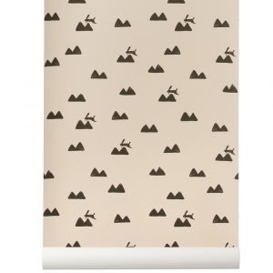 Ferm Living Kids Rabbit Tapetti Vaaleanpunainen