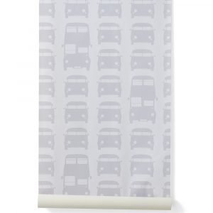 Ferm Living Kids Rush Hour Tapetti Harmaa