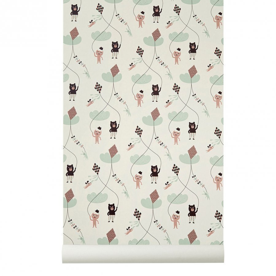 Ferm Living Kite Wallpaper Rose Tapetti