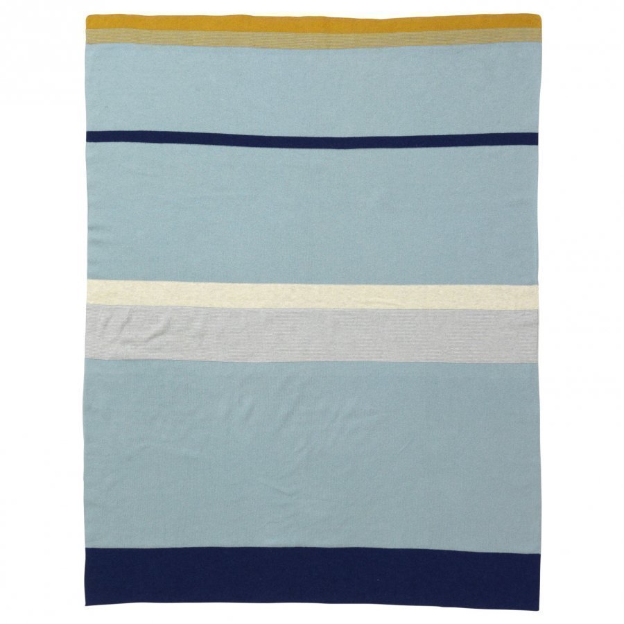 Ferm Living Little Stripy Blanket Blue Huopa