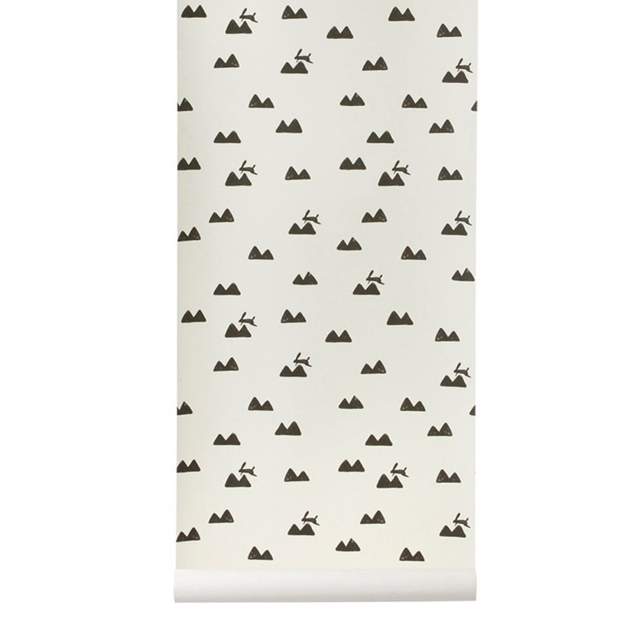 Ferm Living Rabbit Wallpaper Off-White Tapetti