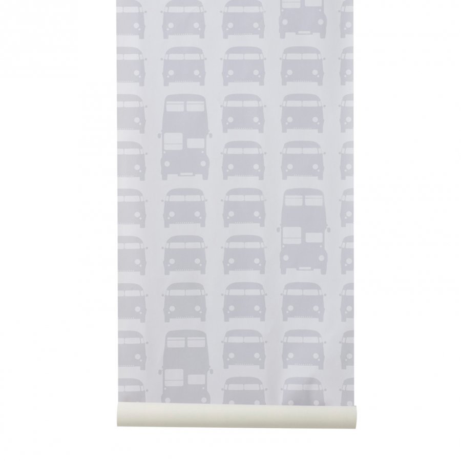 Ferm Living Rush Hour Wallpaper Grey Tapetti