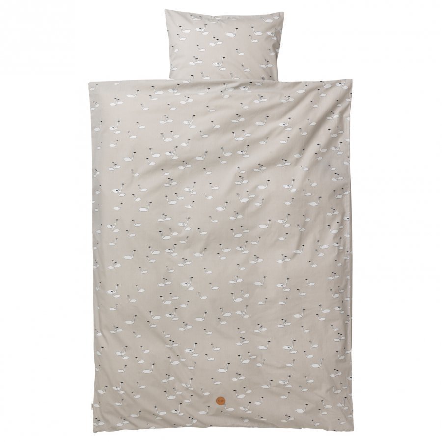 Ferm Living Swan Bedding Grey Baby Set Pussilakanasetti