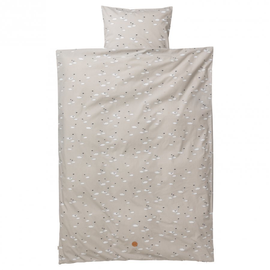 Ferm Living Swan Bedding Grey Junior Set Pussilakanasetti