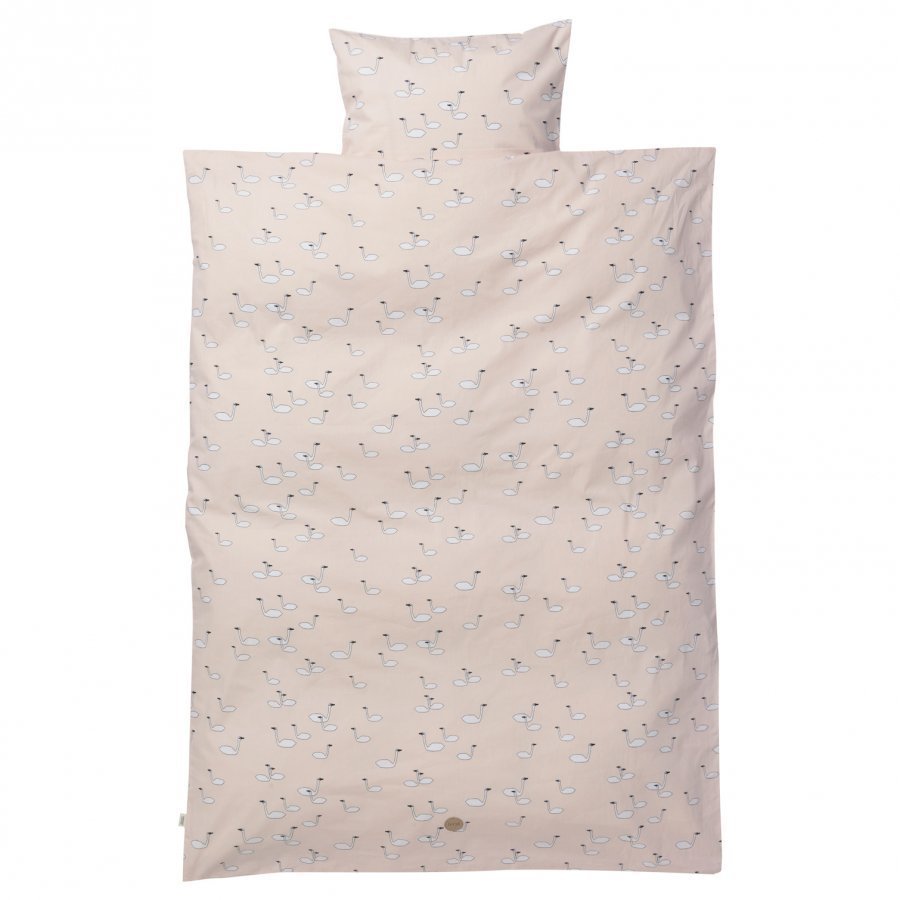 Ferm Living Swan Bedding Rose Baby Set Pussilakanasetti