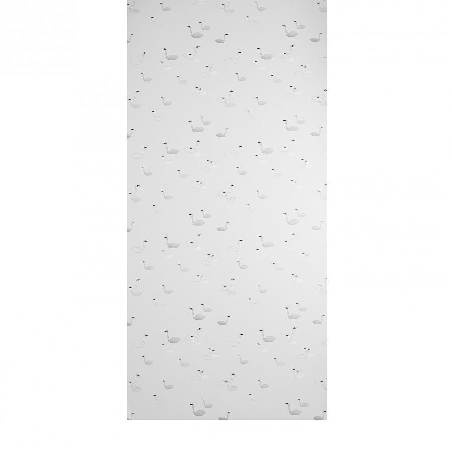 Ferm Living Swan Wallpaper Grey Tapetti