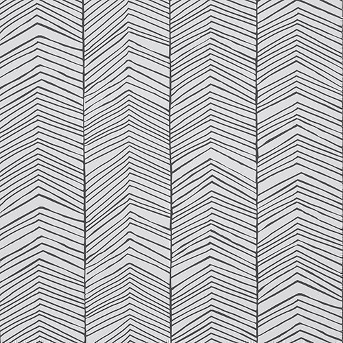 Ferm Living Tapetti Herringbone Harmaa/Musta