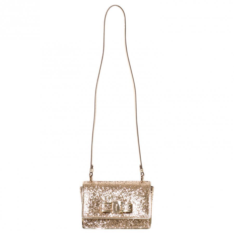 Ferragamo Gold Glitter Ginny Bag Käsilaukku