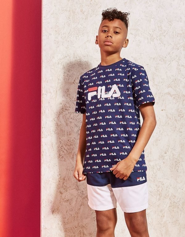 Fila All Over Print T-Shirt Laivastonsininen