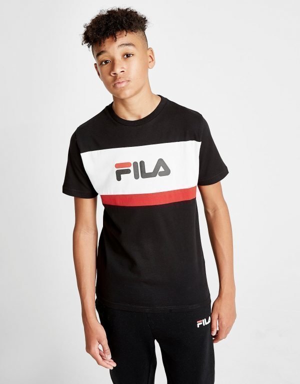 Fila Atreo Colour Block T-Paita Musta