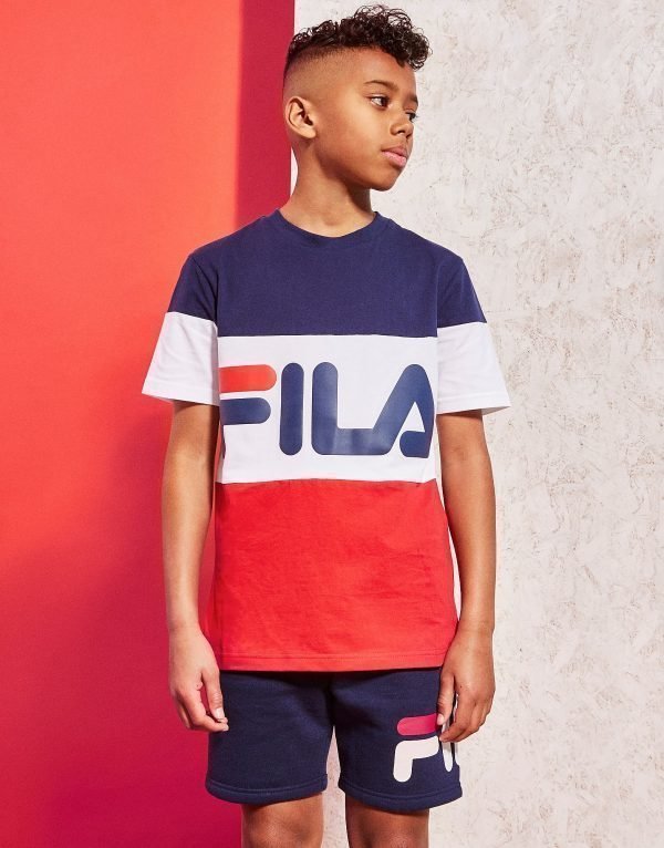 Fila Dux Colourblock T-Paita Laivastonsininen