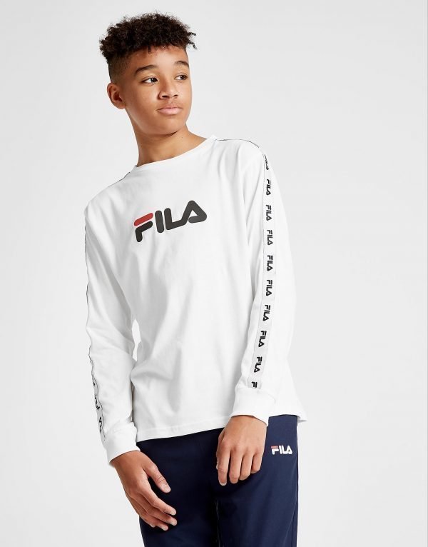 Fila Fila Hawke Long Sleeve Tape T-Paita Valkoinen