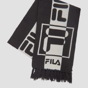 Fila Intarsia Knitted Scarf Kaulaliina Musta