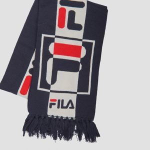 Fila Intarsia Knitted Scarf Kaulaliina Sininen