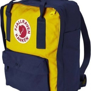 Fjällräven Kånken Mini Reppu Navy / Keltainen