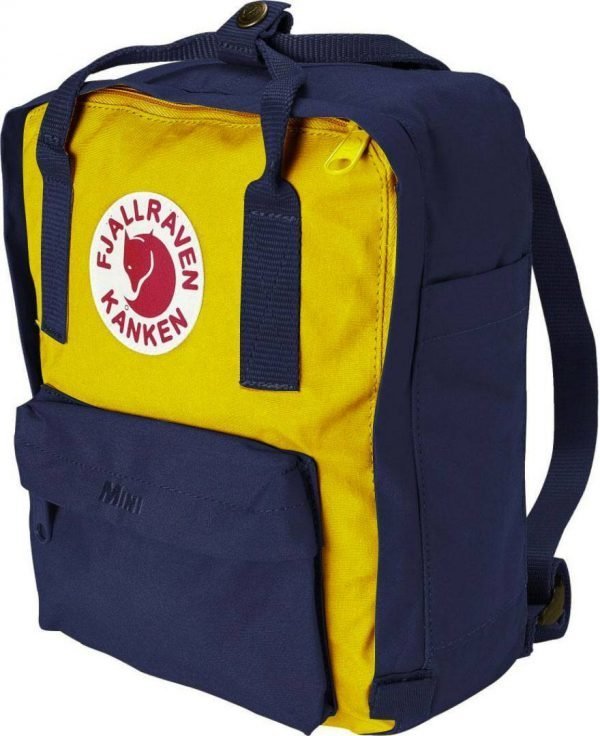 Fjällräven Kånken Mini Reppu Navy / Keltainen