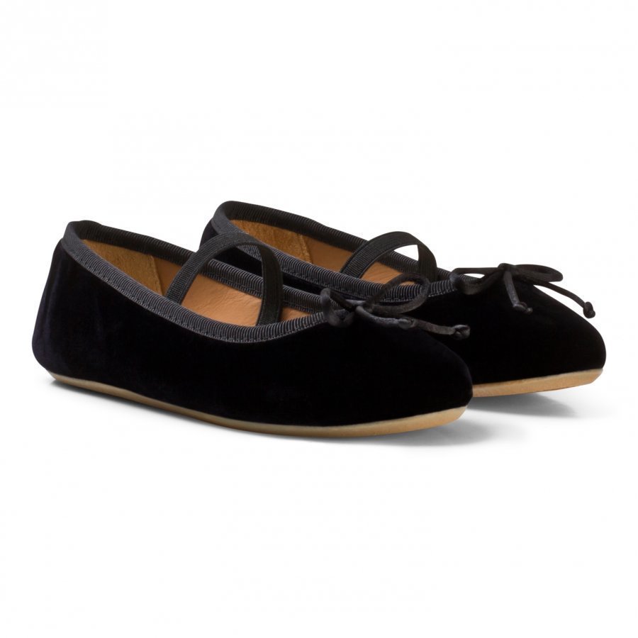 Flattered Ninette Black Velvet Sisätossut