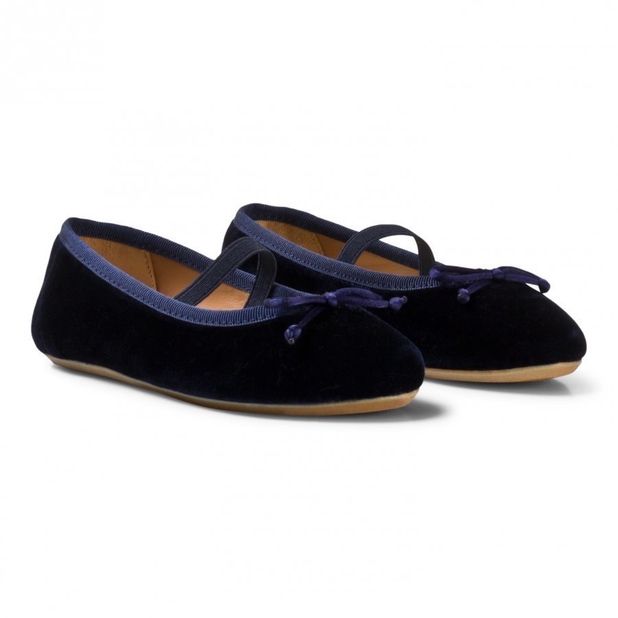 Flattered Ninette Midnight Blue Velvet Sisätossut