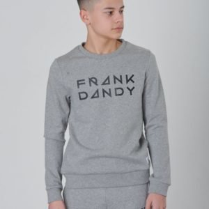 Frank Dandy Kid's Solid Crew Neule Harmaa