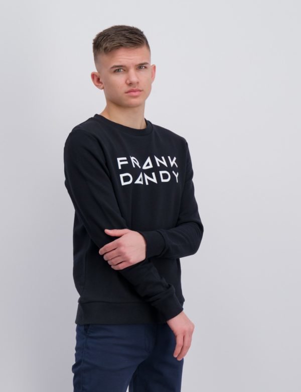 Frank Dandy Kid's Solid Crew Neule Musta