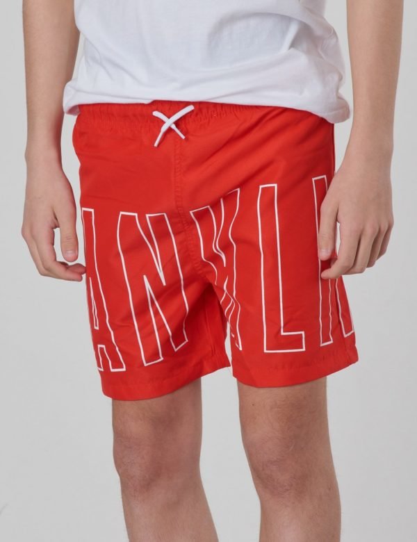 Franklin & Marshall Outline Logo Swim Uimashortsit Punainen