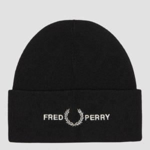 Fred Perry Graphic Beanie Hattu Musta