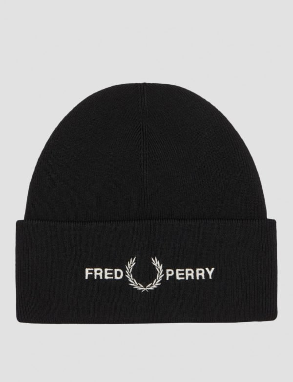 Fred Perry Graphic Beanie Hattu Musta