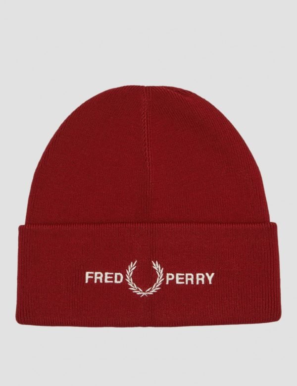 Fred Perry Graphic Beanie Hattu Punainen