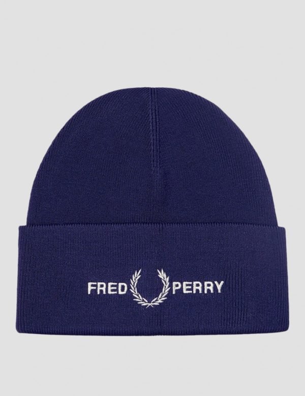 Fred Perry Graphic Beanie Hattu Sininen