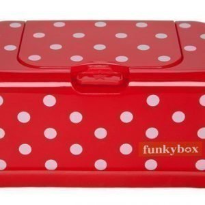 Funkybox Säilytysrasia puhdistuspyyhkeille Punainen