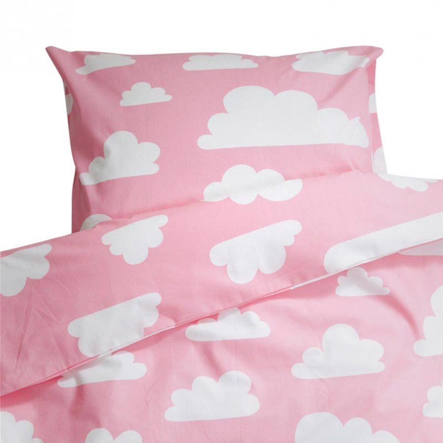 Färg & Form Clouds Pink Crib Duvet Set Pussilakanasetti