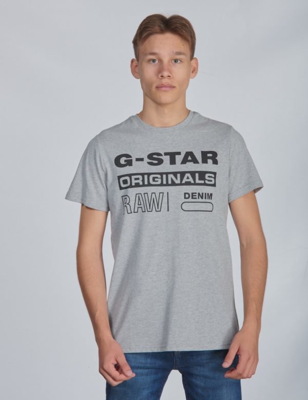 G-Star Ss Tee T-Paita Harmaa