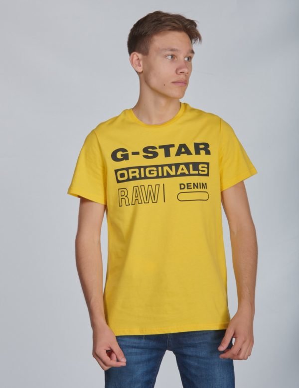 G-Star Ss Tee T-Paita Keltainen