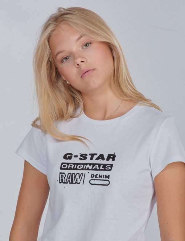 G-Star Ss Tee T-Paita Valkoinen