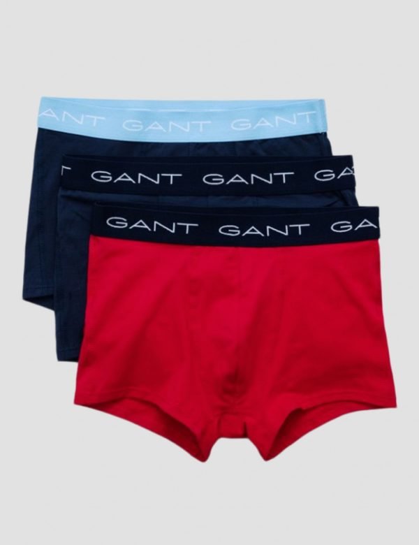 Gant 3 Pack Boys Trunk Seasonal Solids Bokserit Punainen