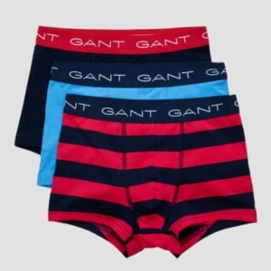Gant 3 Pack Boy's Trunk Yd Stripes Bokserit Punainen