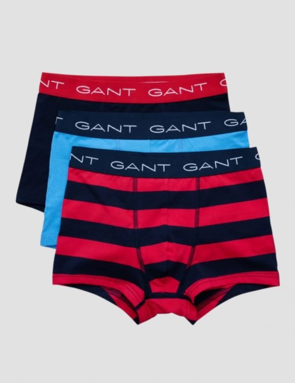 Gant 3 Pack Boy's Trunk Yd Stripes Bokserit Punainen