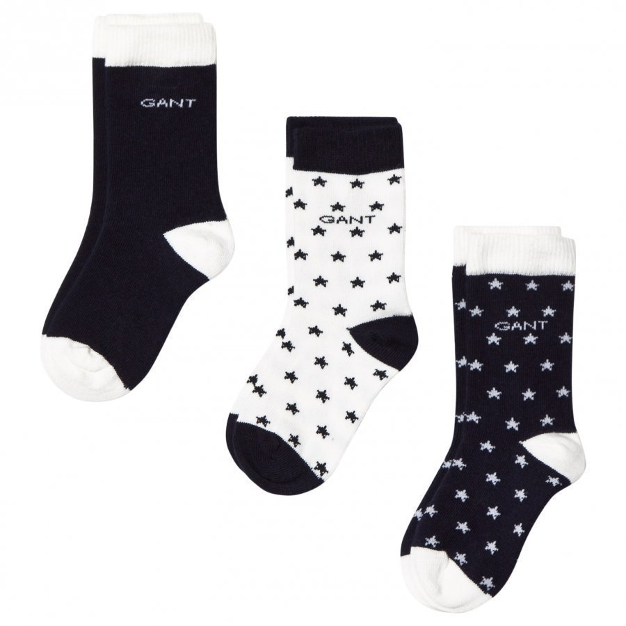 Gant 3 Pack Navy Stars Socks Sukat