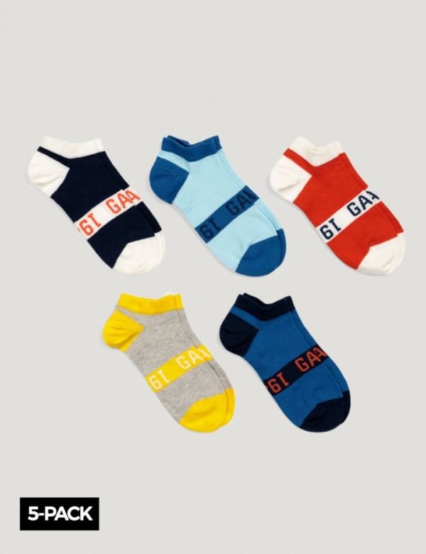 Gant 5 Pack Sneaker Socks Sukat Sininen