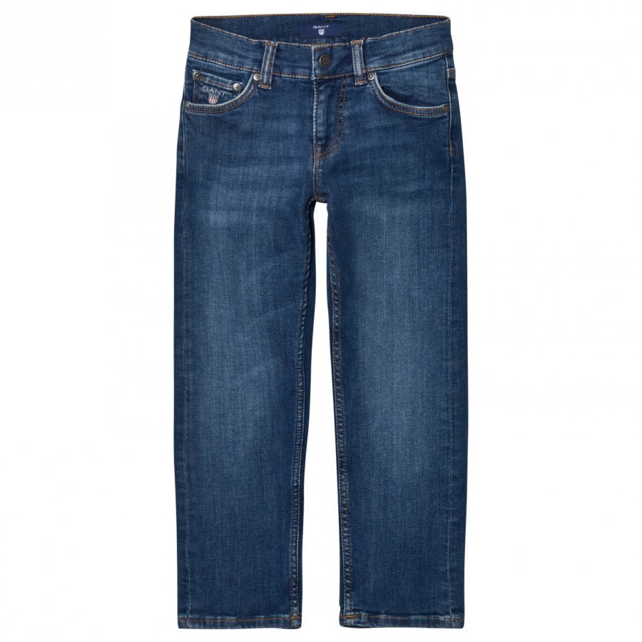 Gant Blue Mid Wash Slim Jeans Farkut