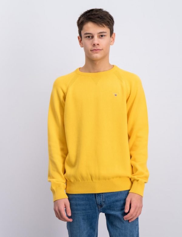 Gant Casual Cotton Crew Neule Keltainen