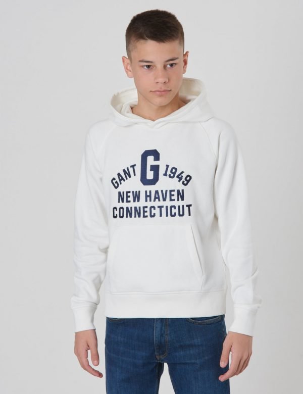 Gant Collegiate Gant Sweat Hoodie Huppari Valkoinen